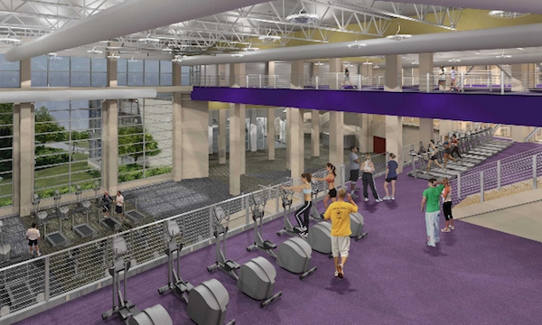 rendering of the fitness area